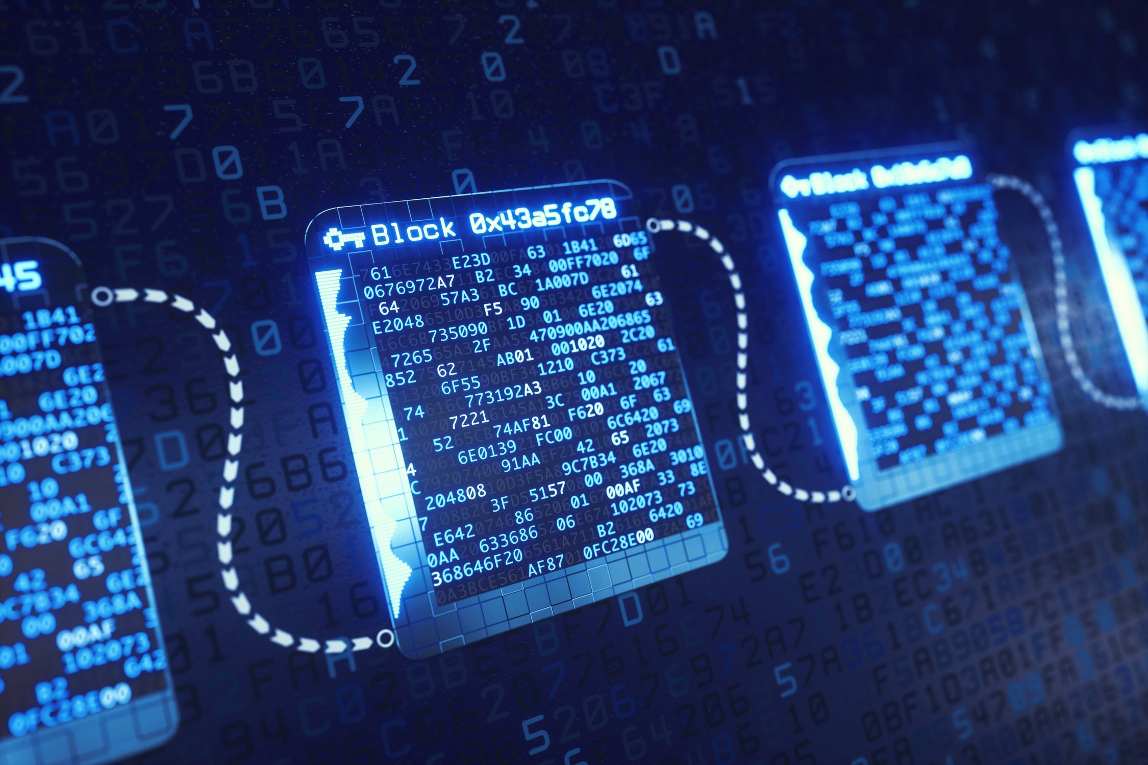 Blockchain Technology Structure Defocused